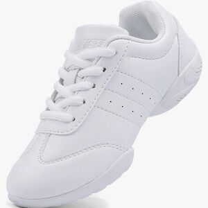 Baxinier Girls white cheer and tumbling sneakers